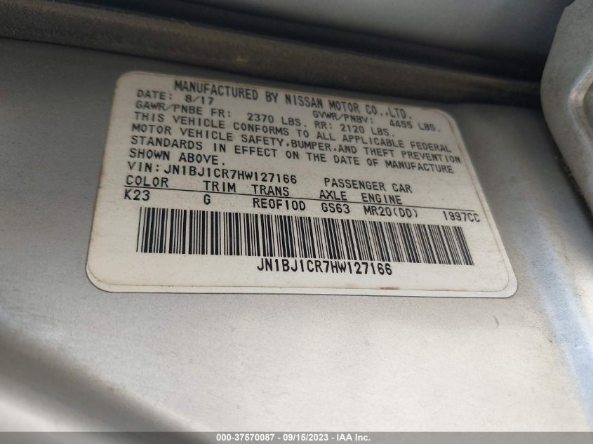 2017 NISSAN ROGUE SPORT SL - JN1BJ1CR7HW127166