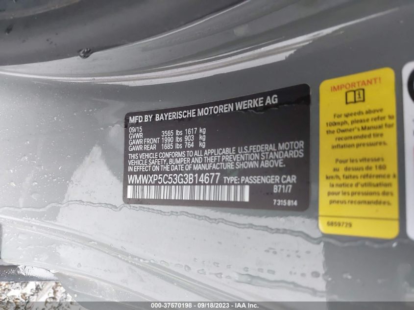 2016 MINI COOPER HARDTOP - WMWXP5C53G3B14677