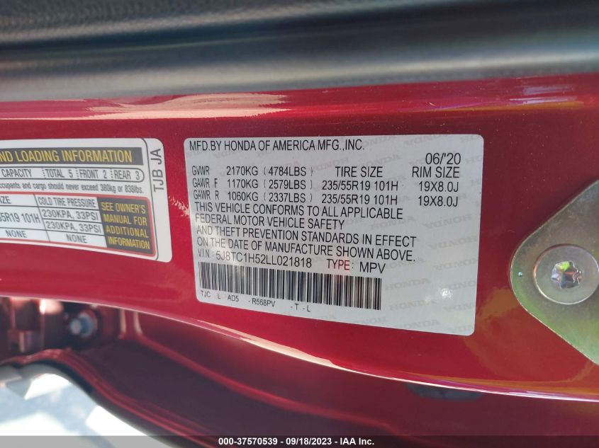 2020 ACURA RDX TECHNOLOGY - 5J8TC1H52LL021818