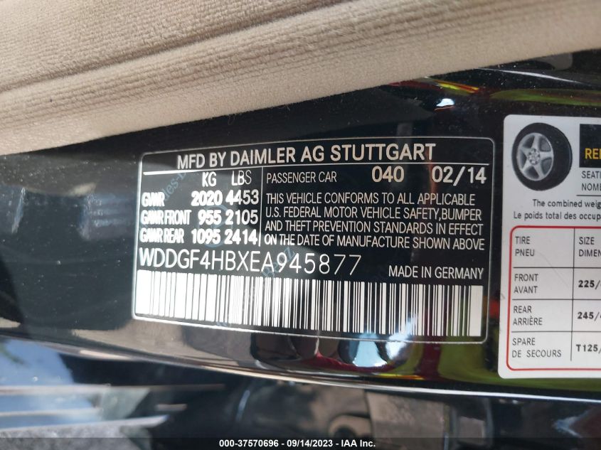2014 MERCEDES-BENZ C 250 SPORT/LUXURY WDDGF4HBXEA945877