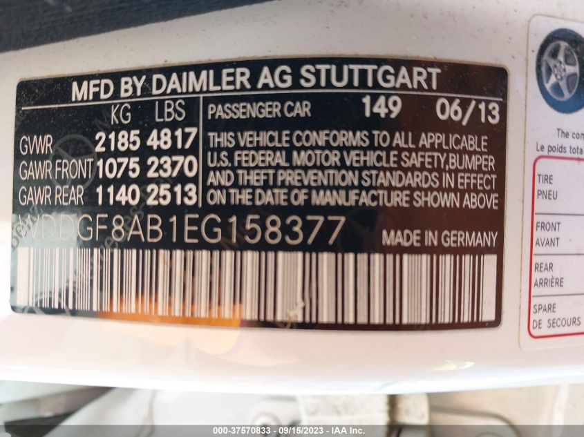2014 MERCEDES-BENZ C 300 SPORT 4MATIC/LUXURY 4MATIC - WDDGF8AB1EG158377
