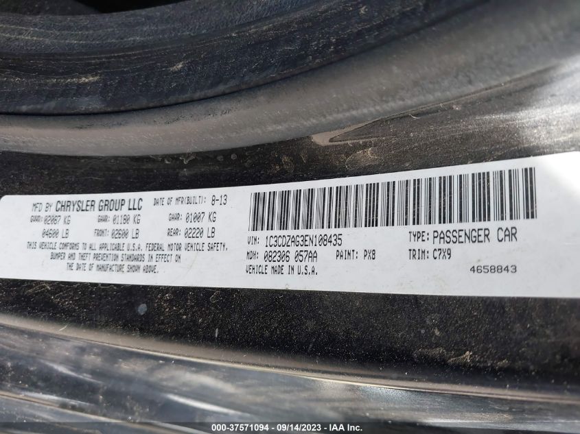 2014 DODGE AVENGER SE - 1C3CDZAG3EN108435