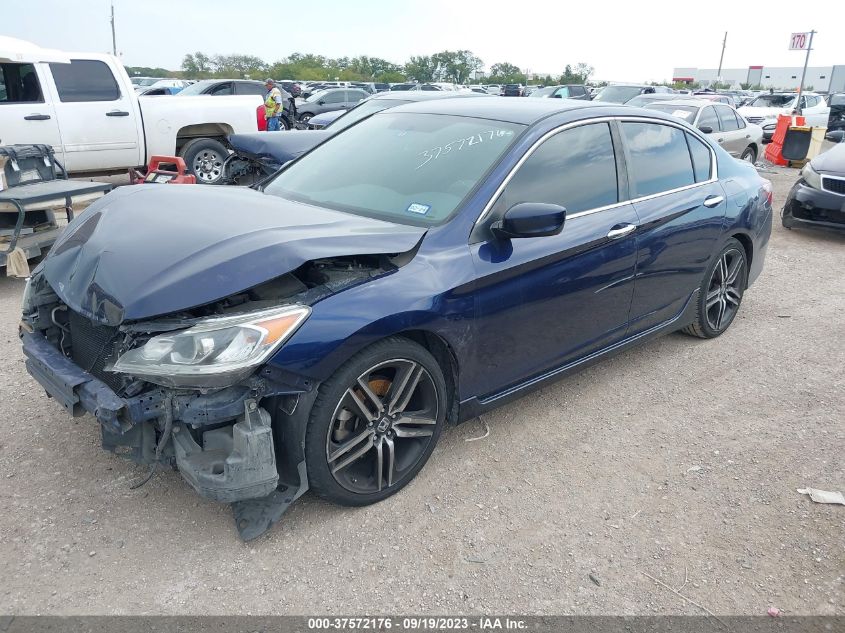 2016 HONDA ACCORD SEDAN SPORT - 1HGCR2F57GA082185
