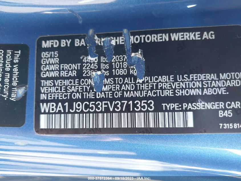 2015 BMW M235 XDRIVE - WBA1J9C53FV371353