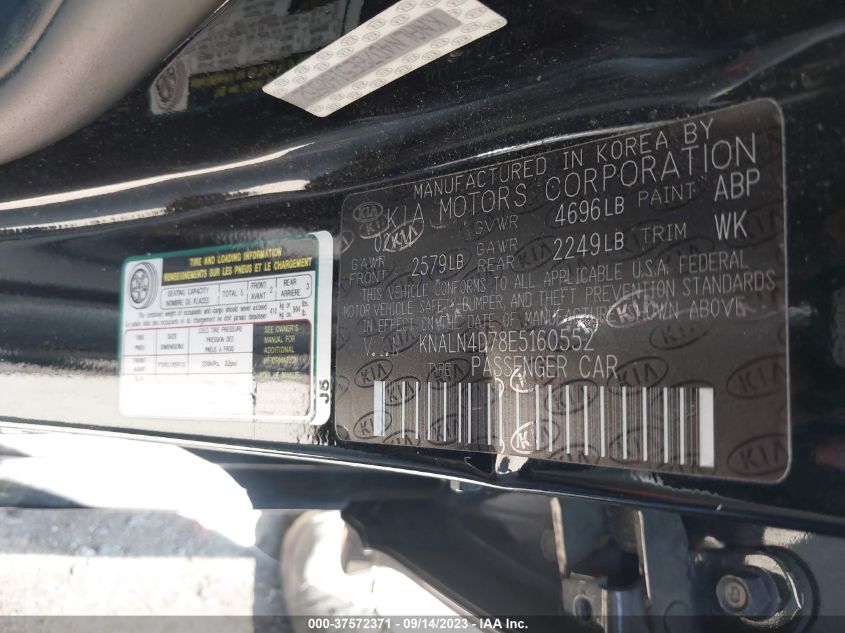 2014 KIA CADENZA PREMIUM/LIMITED - KNALN4D78E5160552