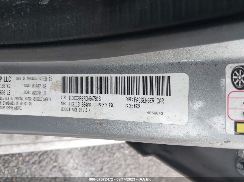 2013 CHRYSLER 200 LX - 1C3CCBAB7DN647816
