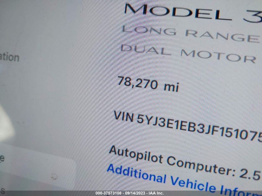 2018 TESLA MODEL 3 - 5YJ3E1EB3JF151075
