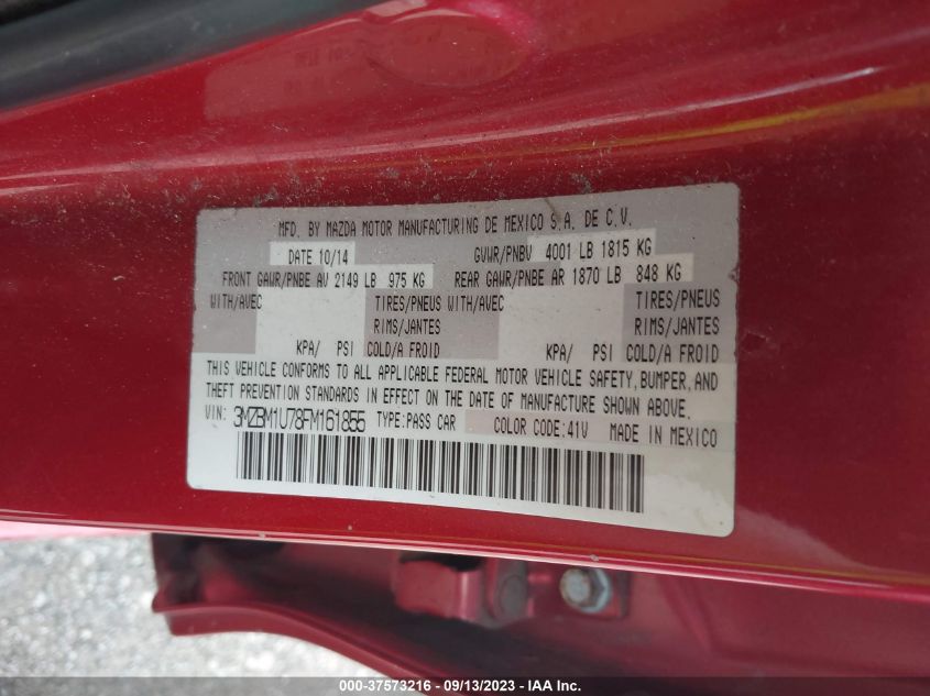 2015 MAZDA MAZDA3 I SPORT - 3MZBM1U78FM161855