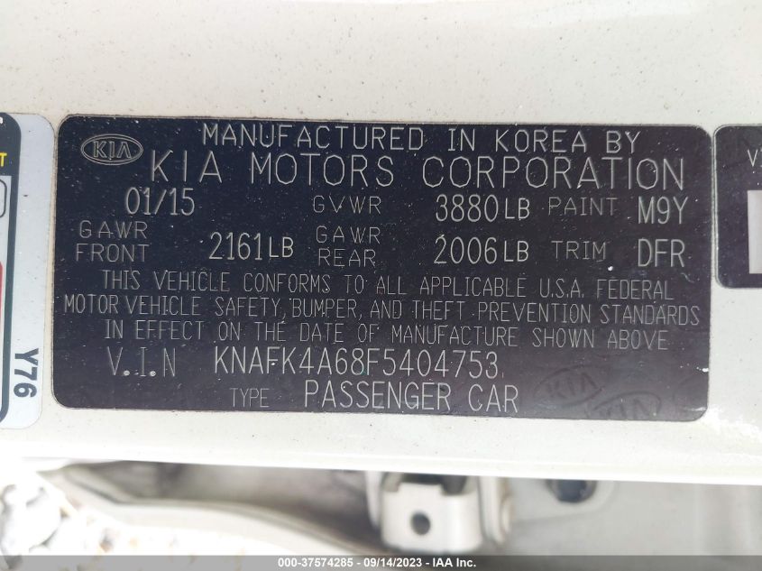 2015 KIA FORTE LX - KNAFK4A68F5404753