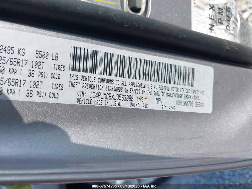 2018 JEEP CHEROKEE LATITUDE - 1C4PJMCBXJD563888