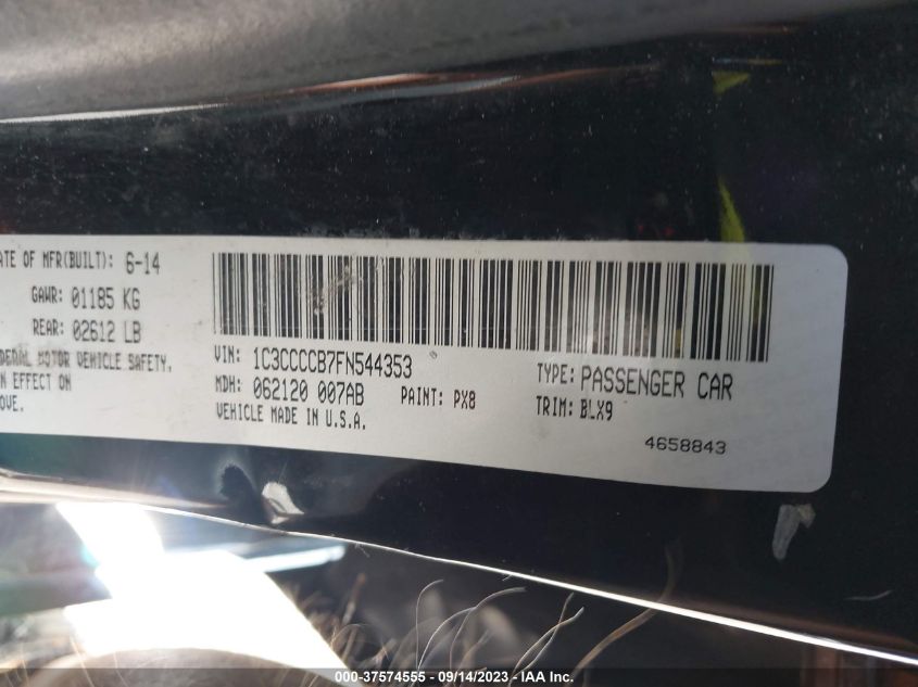 2015 CHRYSLER 200 C - 1C3CCCCB7FN544353