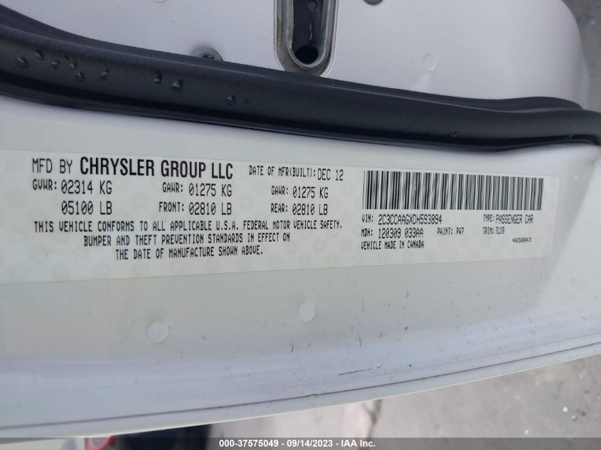 2013 CHRYSLER 300 - 2C3CCAAGXDH593894