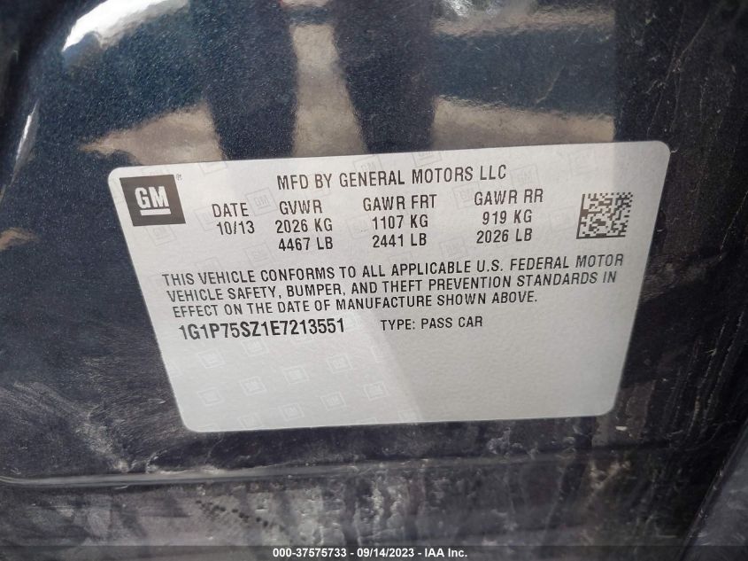 2014 CHEVROLET CRUZE DIESEL - 1G1P75SZ1E7213551