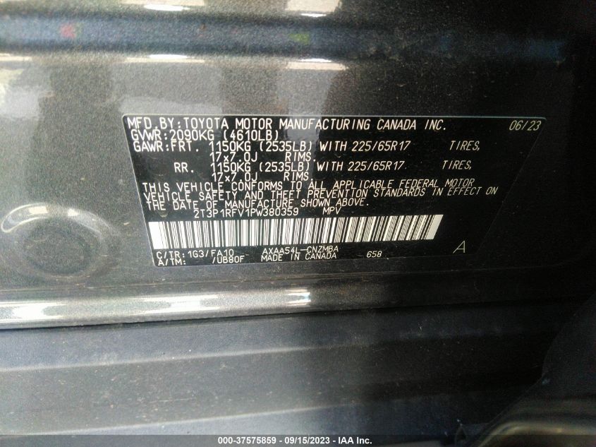 2023 TOYOTA RAV4 XLE - 2T3P1RFV1PW380359