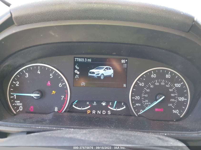 VIN MAJ6S3GL6KC308108 2019 FORD ECOSPORT SE