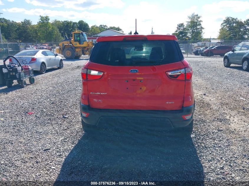 2021 FORD ECOSPORT S - MAJ6S3FL0MC416759