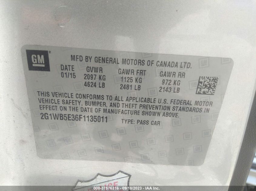 2015 CHEVROLET IMPALA LIMITED LT - 2G1WB5E36F1135011