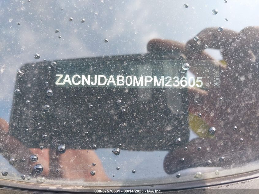 VIN ZACNJDAB0MPM23605 2021 JEEP RENEGADE UPLAND EDITION