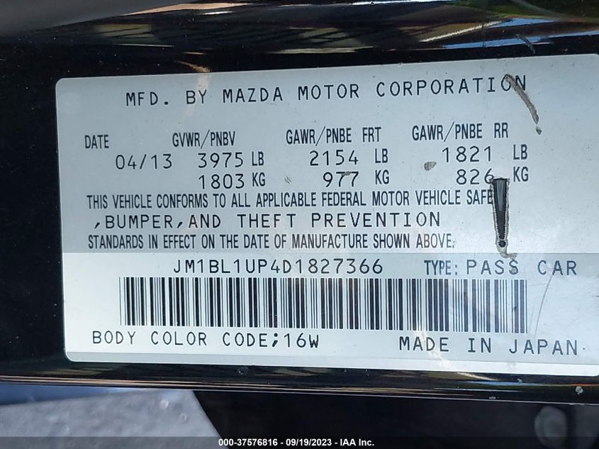 2013 MAZDA MAZDA3 I SPORT - JM1BL1UP4D1827366