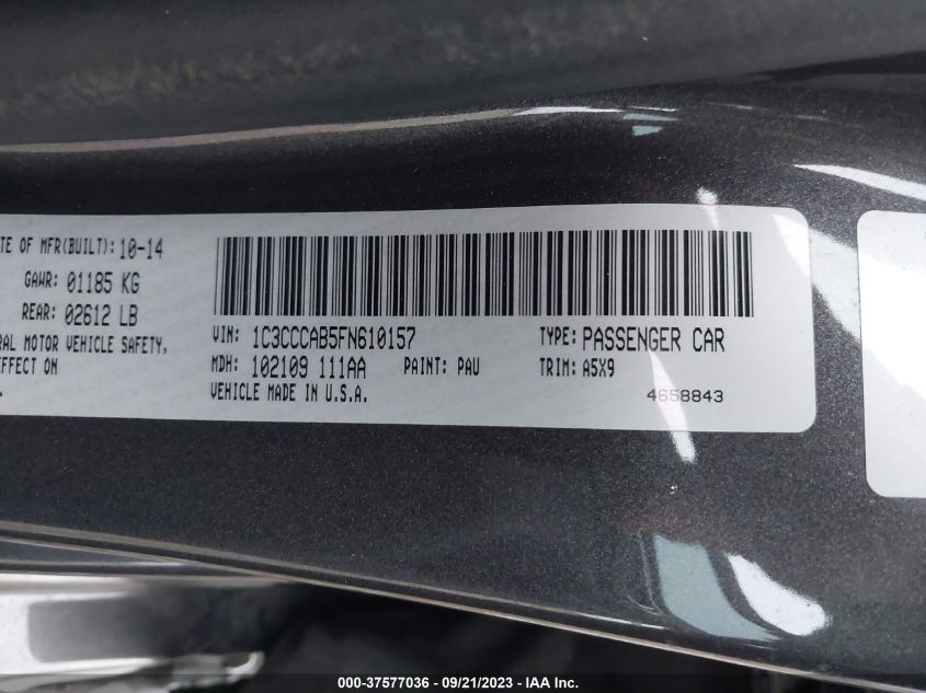 2015 CHRYSLER 200 LIMITED - 1C3CCCAB5FN610157