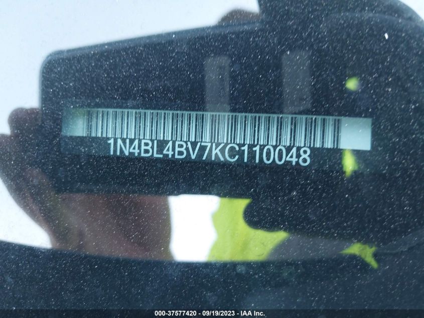 2019 NISSAN ALTIMA S - 1N4BL4BV7KC110048