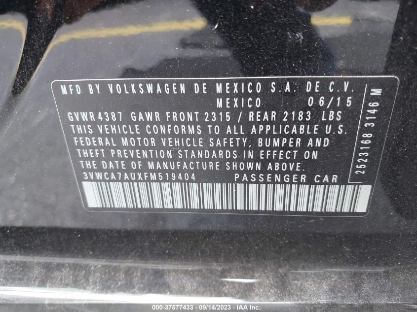 2015 VOLKSWAGEN GOLF SPORTWAGEN TDI S - 3VWCA7AUXFM519404