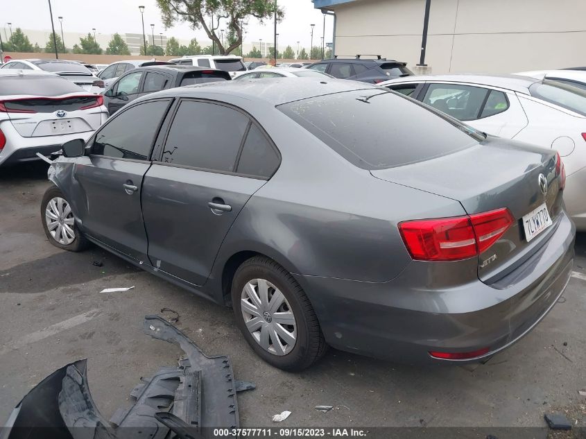 2015 VOLKSWAGEN JETTA SEDAN 2.0L S - 3VW2K7AJXFM412948