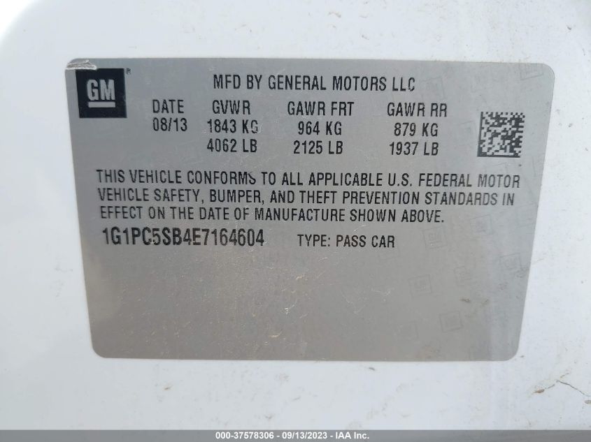 2014 CHEVROLET CRUZE 1LT - 1G1PC5SB4E7164604