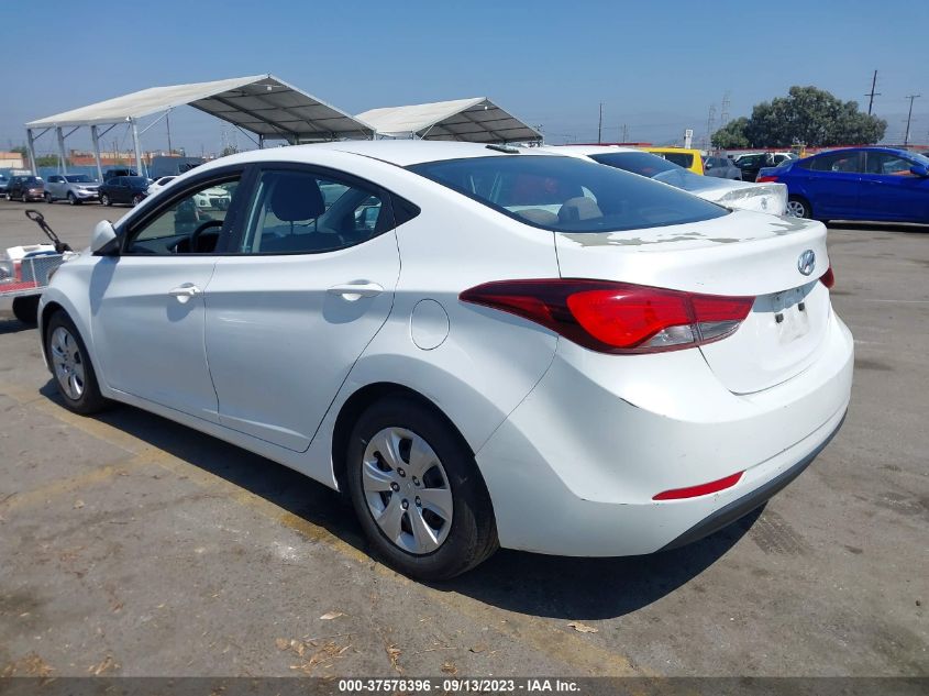 2016 HYUNDAI ELANTRA SE - 5NPDH4AEXGH718552