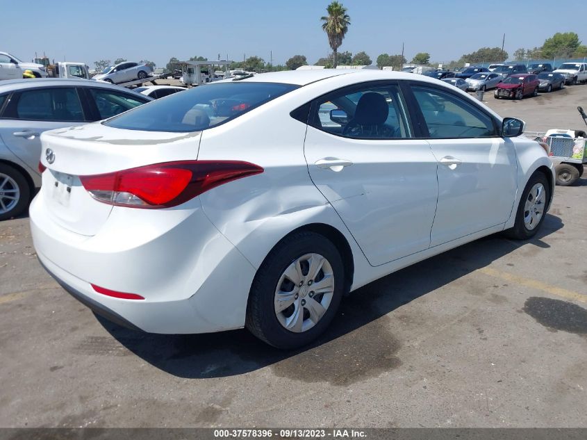 2016 HYUNDAI ELANTRA SE - 5NPDH4AEXGH718552