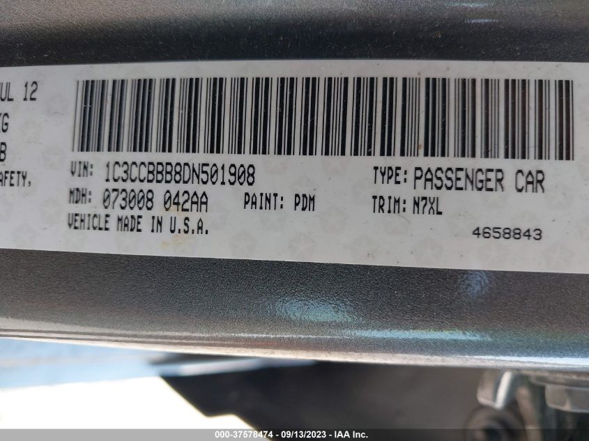 2013 CHRYSLER 200 TOURING - 1C3CCBBB8DN501908