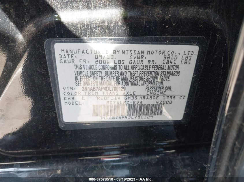 2013 NISSAN SENTRA SR - 3N1AB7AP4DL780129