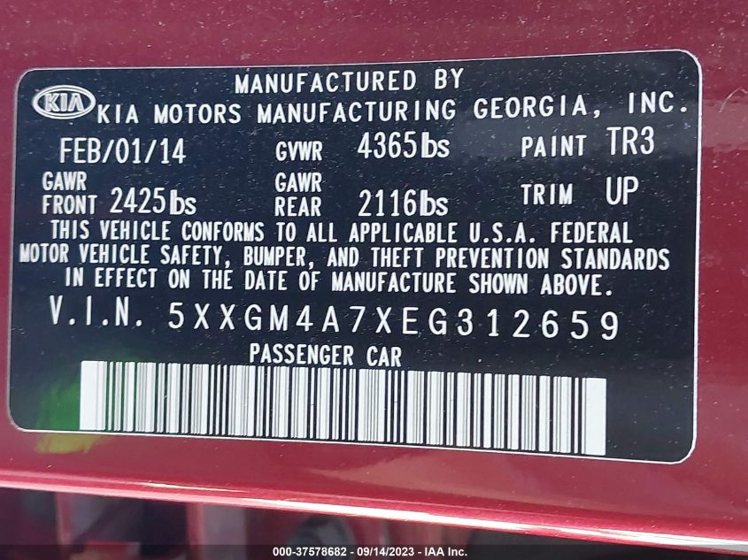 2014 KIA OPTIMA LX - 5XXGM4A7XEG312659
