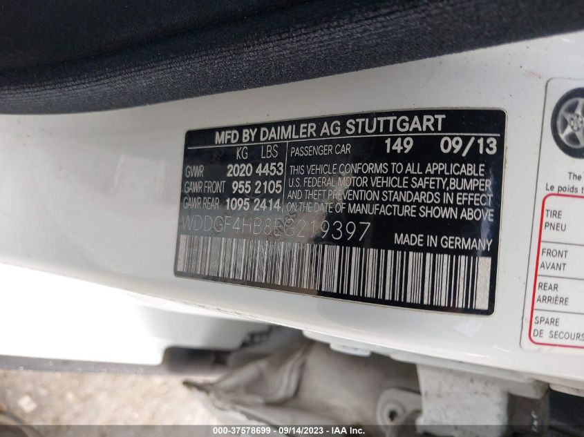 2014 MERCEDES-BENZ C-CLASS C 250 - WDDGF4HB8EG219397