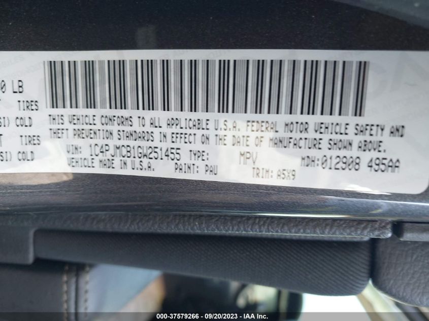 2016 JEEP CHEROKEE LATITUDE - 1C4PJMCB1GW251455