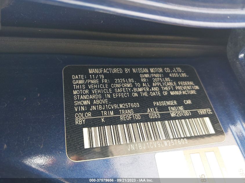 2020 NISSAN ROGUE SPORT SV - JN1BJ1CV9LW257603