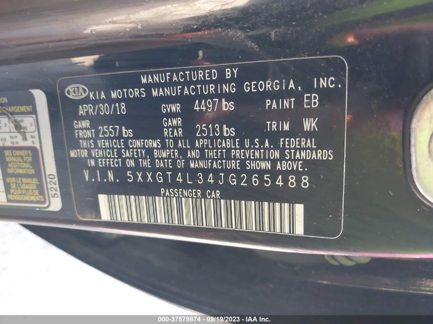 2018 KIA OPTIMA LX - 5XXGT4L34JG265488
