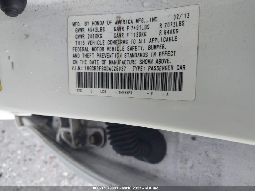 1HGCR3F8XDA025037 | 2013 HONDA ACCORD