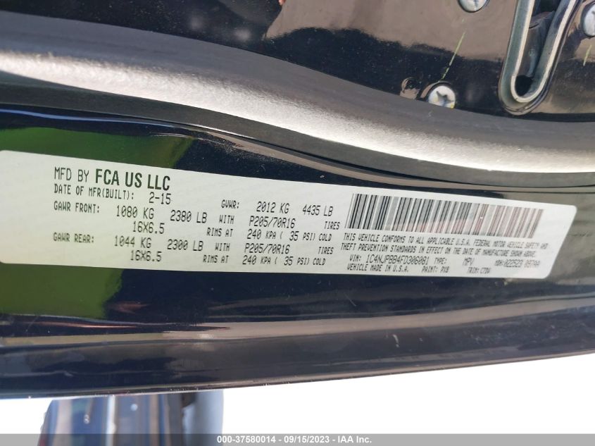 2015 JEEP PATRIOT SPORT - 1C4NJPBB4FD306081