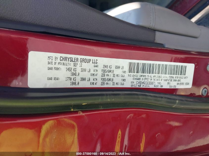 2013 DODGE DURANGO SXT - 1C4RDHAG1DC558871