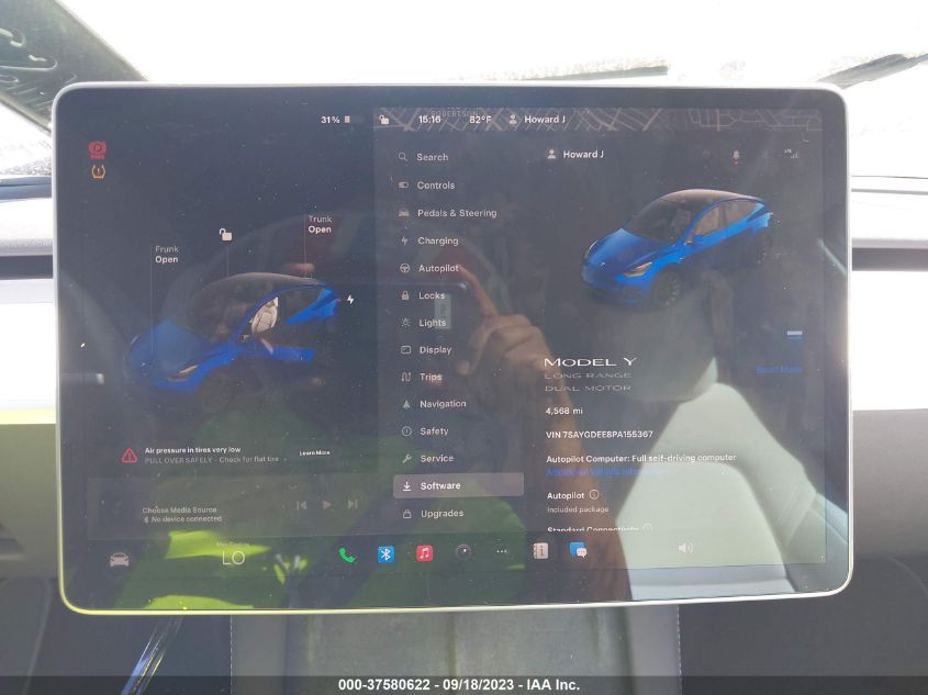 2023 TESLA MODEL Y LONG RANGE - 7SAYGDEE8PA155367