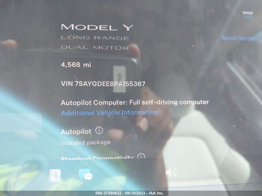2023 TESLA MODEL Y LONG RANGE - 7SAYGDEE8PA155367