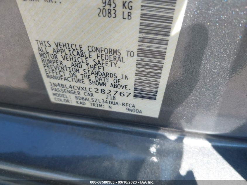 2020 NISSAN ALTIMA 2.5 SR - 1N4BL4CVXLC282767
