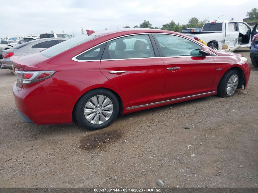 2016 HYUNDAI SONATA HYBRID SE - KMHE24L18GA008827