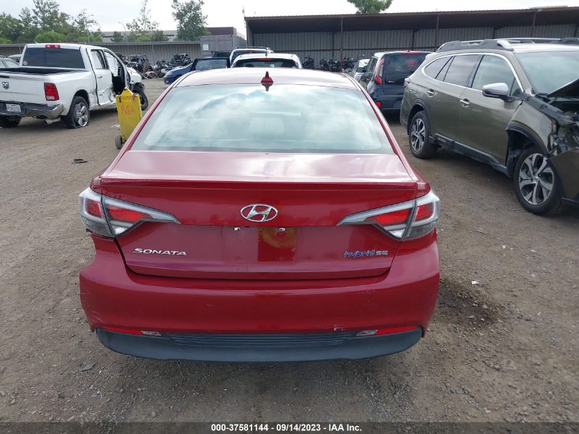 2016 HYUNDAI SONATA HYBRID SE - KMHE24L18GA008827