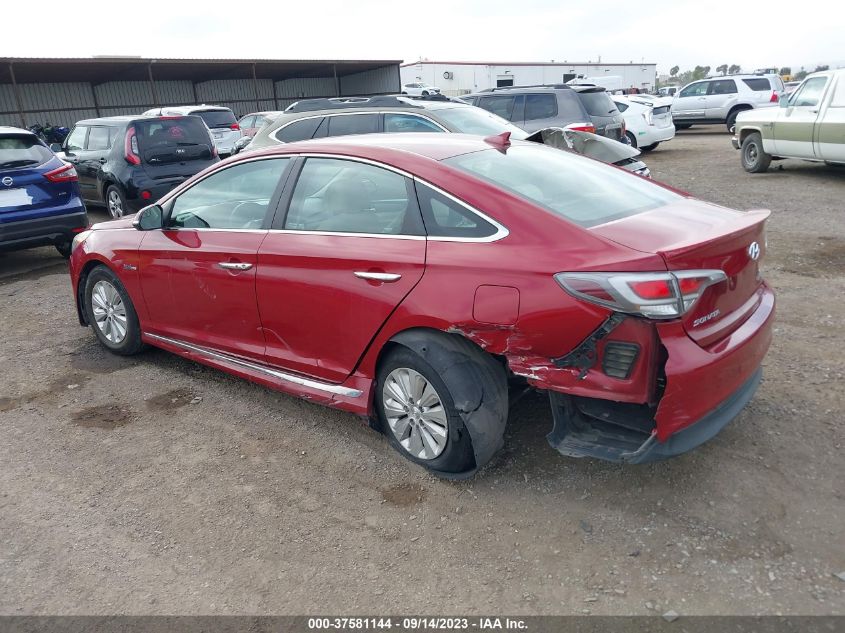 2016 HYUNDAI SONATA HYBRID SE - KMHE24L18GA008827