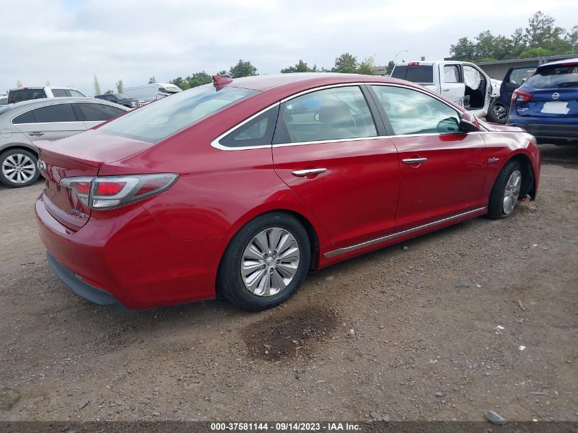2016 HYUNDAI SONATA HYBRID SE - KMHE24L18GA008827