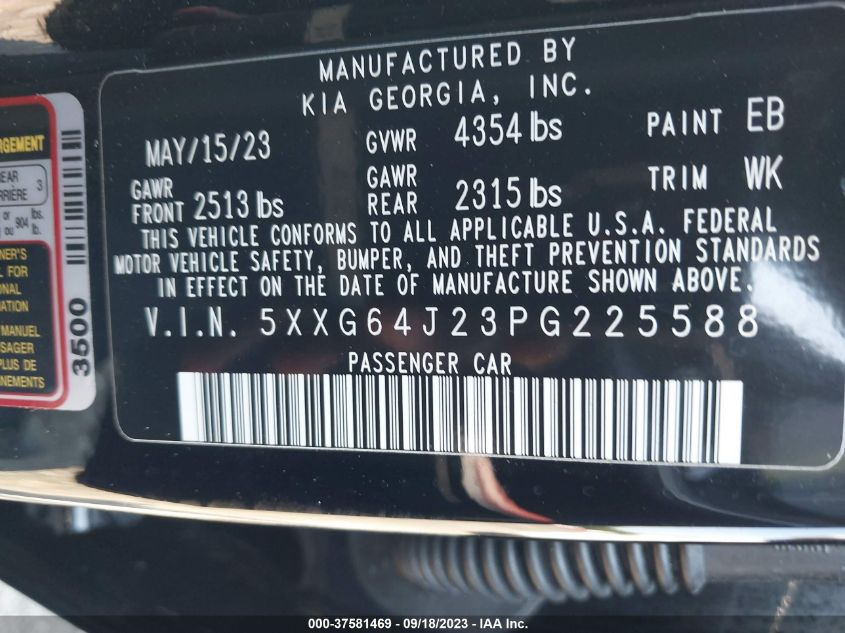 2023 KIA K5 GT-LINE - 5XXG64J23PG225588