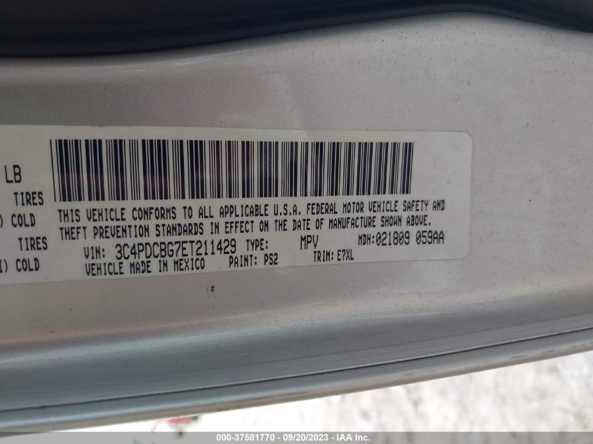 2014 DODGE JOURNEY SXT - 3C4PDCBG7ET211429