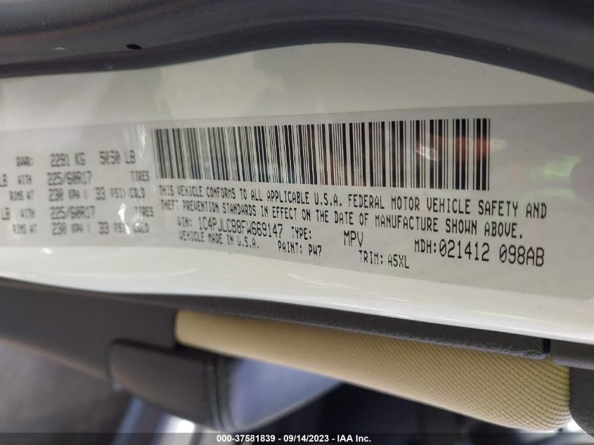 2015 JEEP CHEROKEE LATITUDE - 1C4PJLCB8FW669147